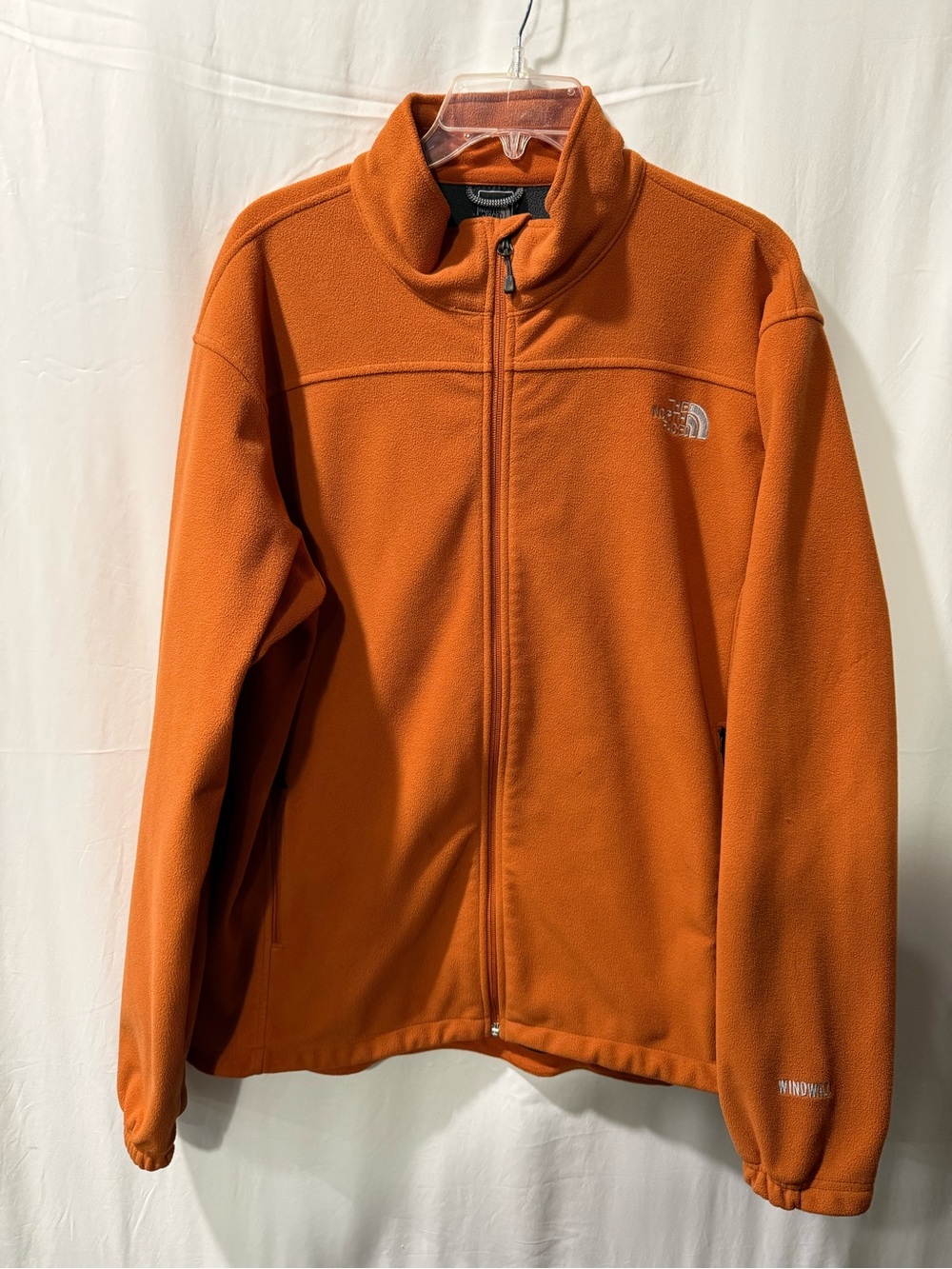 The North Face Men’s Orange Full-Zip Fleece Jacket
